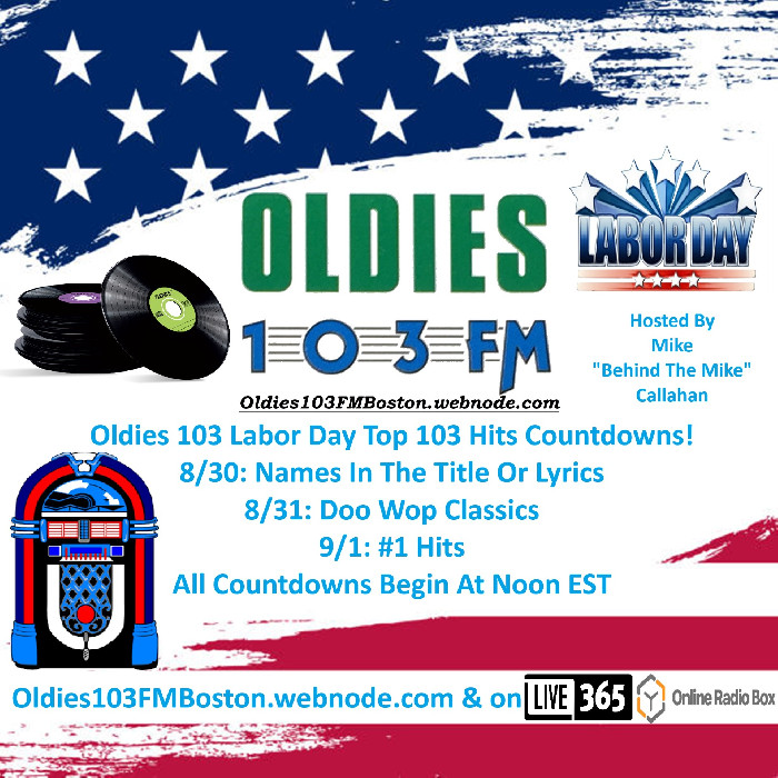 2025 Labor Day Top 103 Countdowns :: Oldies 103 FM Boston